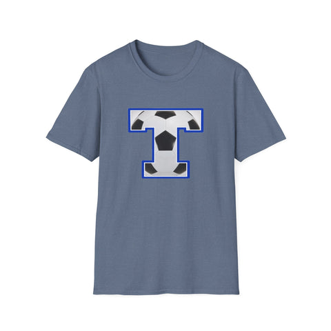 Tuslaw Mustangs Soccer Monogram T-Shirt in Heather Indigo