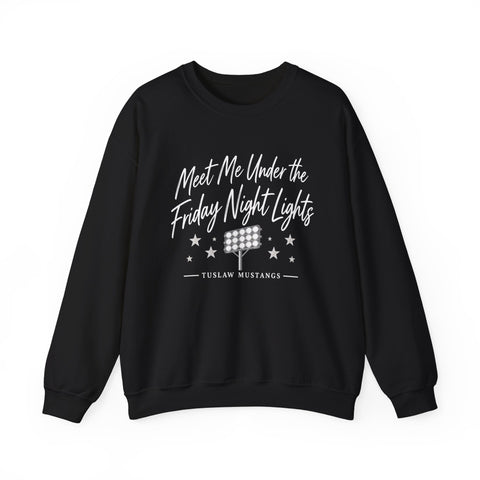 Tuslaw Mustangs Friday Night Lights Crewneck Sweatshirt in Black