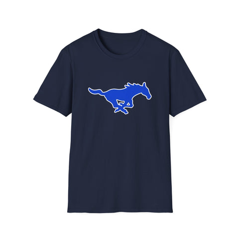 Tuslaw Mustangs — Blue Running Mustang T-Shirt