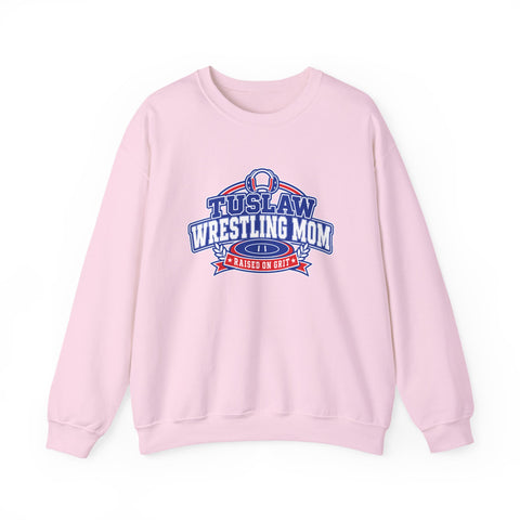 Tuslaw Wrestling  — Raised on Grit Mom Crewneck Sweatshirt