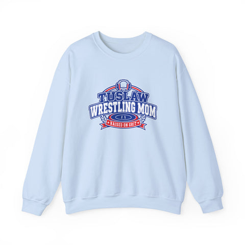 Tuslaw Wrestling  — Raised on Grit Mom Crewneck Sweatshirt