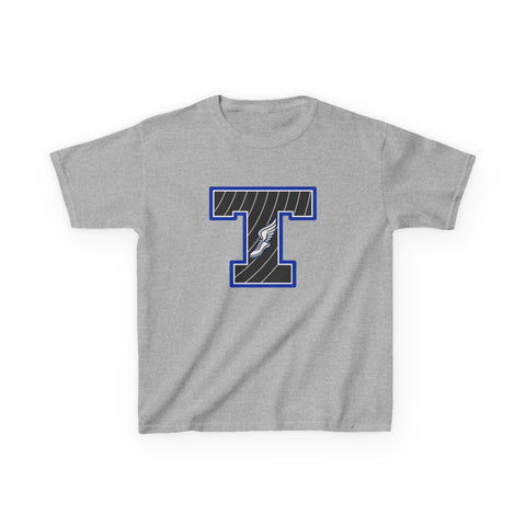 Tuslaw Mustangs Track & Field Monogram Kids T-Shirt in Sport Grey