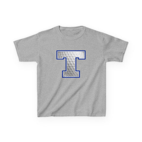 Tuslaw Mustangs Golf Monogram Kids T-Shirt in Sport Grey