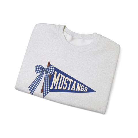 Tuslaw Mustangs Bow and Pennant Crewneck Sweatshirt