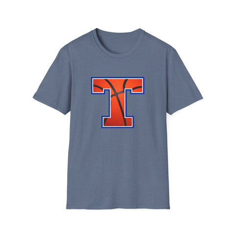 Tuslaw Mustangs Basketball Monogram T-Shirt in Heather Indigo