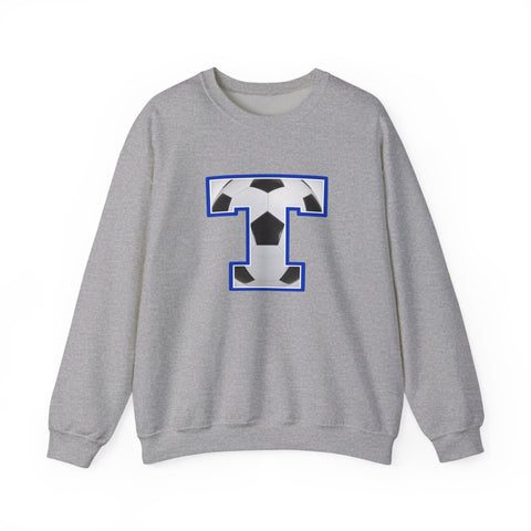 Tuslaw Mustangs Soccer Monogram Crewneck Sweatshirt in Sport Grey