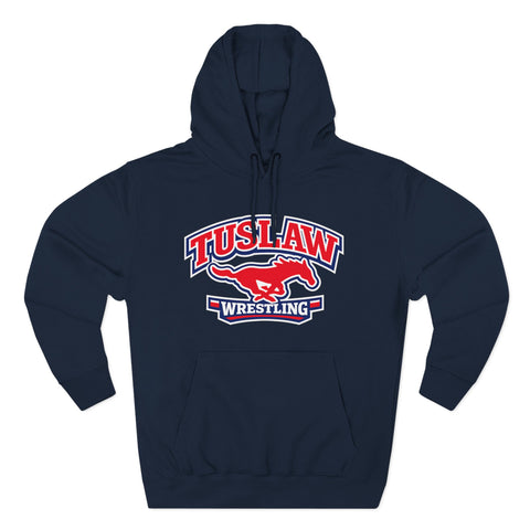Tuslaw Wrestling — Running Mustang Varsity Hoodie