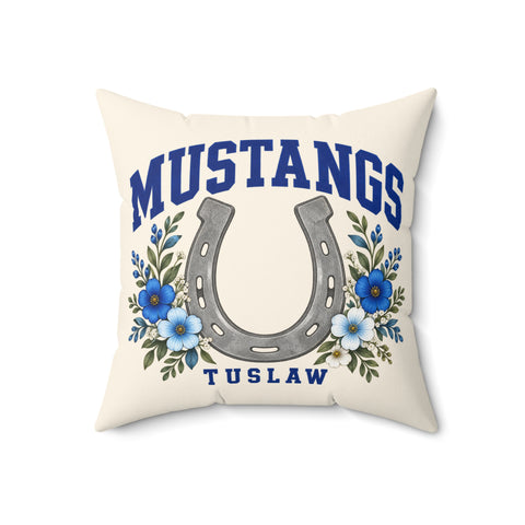 Tuslaw Mustangs Lucky Horseshoe Throw Pillow — Insert Included