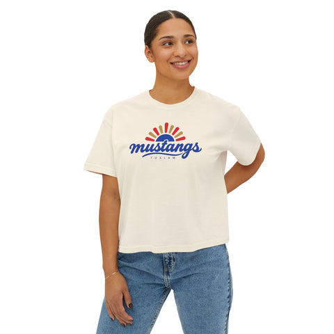Tuslaw Mustangs Boho Sunrise Boxy T-Shirt