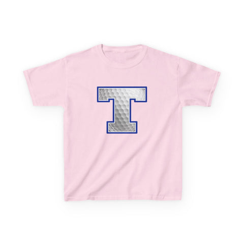 Tuslaw Mustangs Golf Monogram Kids T-Shirt in Light Pink