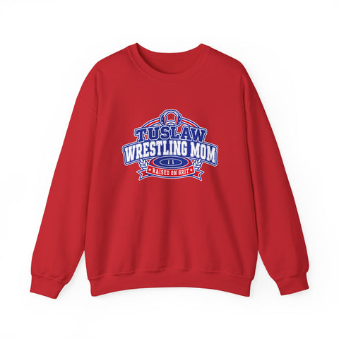 Tuslaw Wrestling  — Raised on Grit Mom Crewneck Sweatshirt