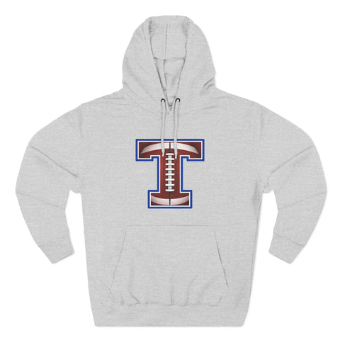 Tuslaw Mustangs Football Monogram Hoodie in Heather Grey