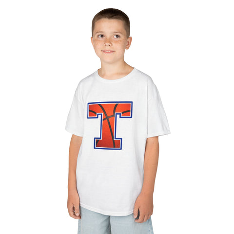 Tuslaw Mustangs Basketball Monogram Kids T-Shirt