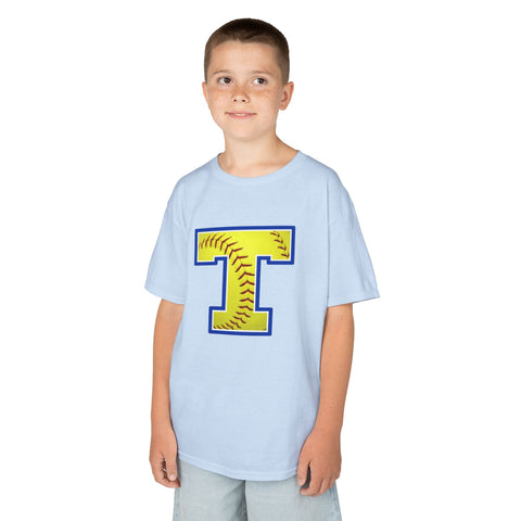 Tuslaw Mustangs Softball Monogram Kids T-Shirt