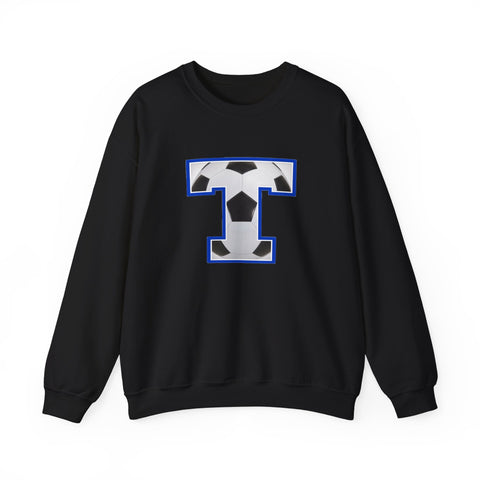 Tuslaw Mustangs Soccer Monogram Crewneck Sweatshirt in Black