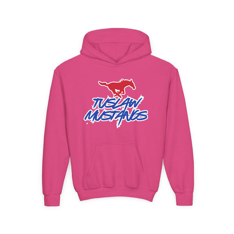 Youth Tuslaw Mustangs — Bold Logo Hoodie