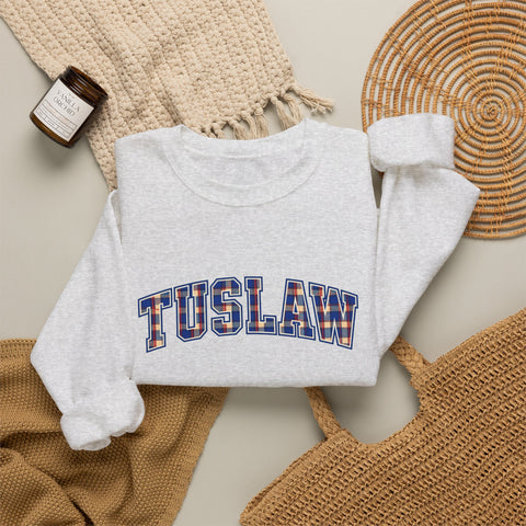 Tuslaw Mustangs TUSLAW Plaid Arch Crewneck Sweatshirt