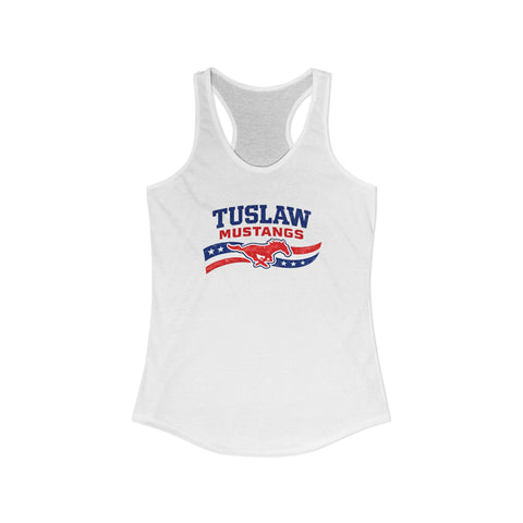 Tuslaw Mustangs Ladies — Vintage Patriotic Racerback Tank
