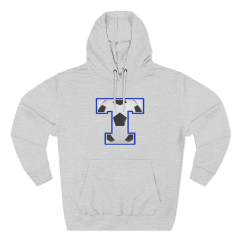 Tuslaw Mustangs Soccer Monogram Hoodie in Heather Grey