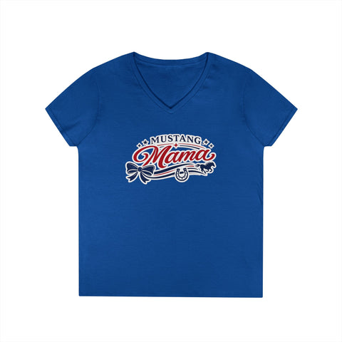 Tuslaw Mustangs Ladies — Mustang Mama V-Neck T-Shirt