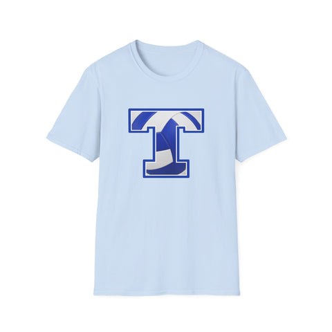 Tuslaw Mustangs Volleyball Monogram T-Shirt in Light Blue