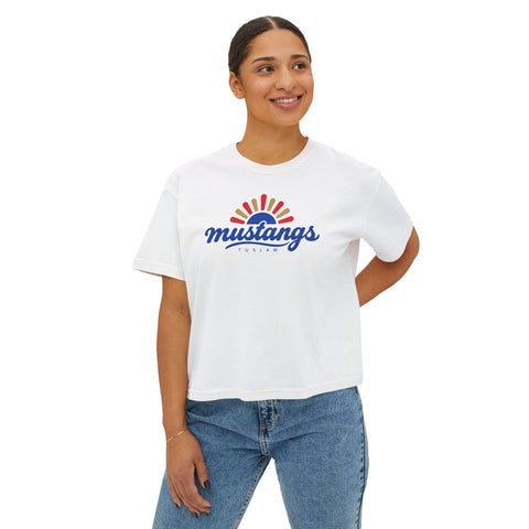 Tuslaw Mustangs Boho Sunrise Boxy T-Shirt
