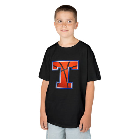 Tuslaw Mustangs Basketball Monogram Kids T-Shirt