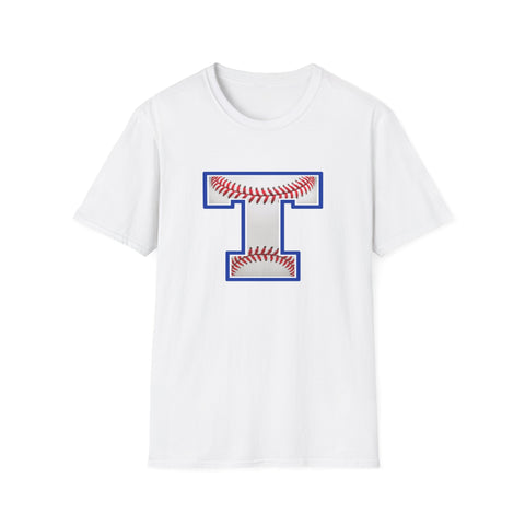 Tuslaw Mustangs Baseball Monogram T-Shirt in White