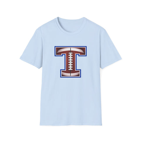 Tuslaw Mustangs Football Monogram T-Shirt in Light Blue