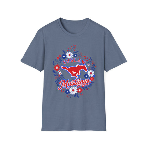 Tuslaw Mustangs — Floral Wreath T-Shirt