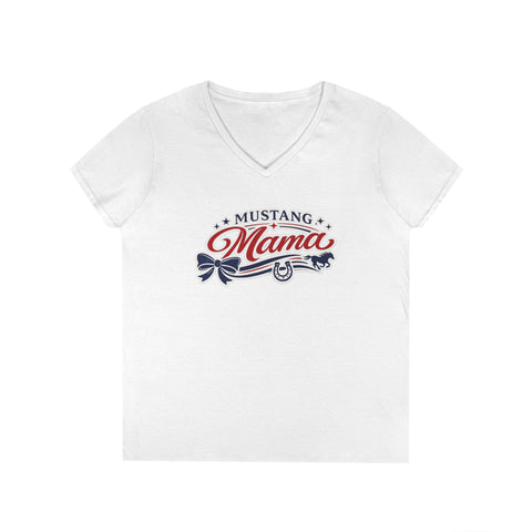 Tuslaw Mustangs Ladies — Mustang Mama V-Neck T-Shirt