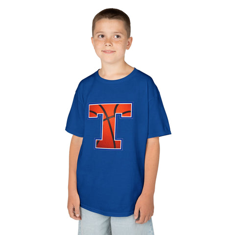 Tuslaw Mustangs Basketball Monogram Kids T-Shirt