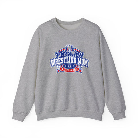 Tuslaw Wrestling  — Raised on Grit Mom Crewneck Sweatshirt