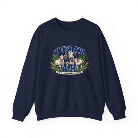 Tuslaw 4-H — Heritage Livestock Crewneck Sweatshirt in Navy