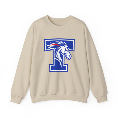 Tuslaw Mustangs - Tuslaw Monogram Crewneck Sweatshirt