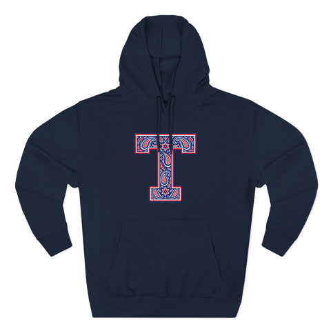 Tuslaw Mustangs Paisley Monogram Hoodie in Navy