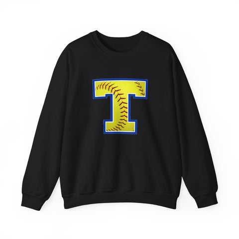Tuslaw Mustangs Softball Monogram Crewneck Sweatshirt in Black