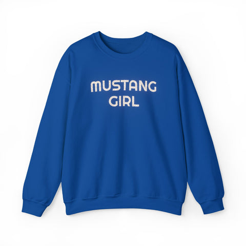 Tuslaw Mustangs — Mustang Girl Glitter Crewneck in Royal