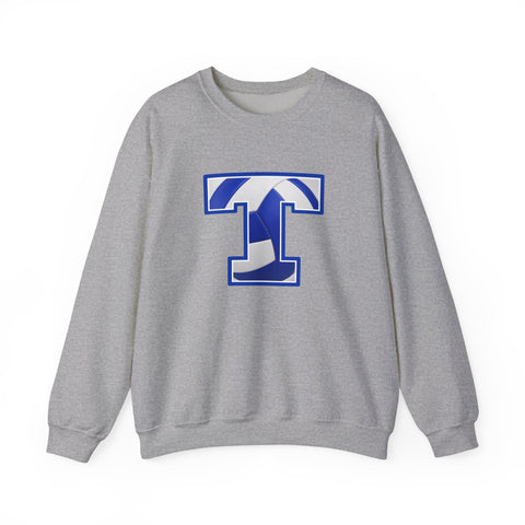 Tuslaw Mustangs Volleyball Monogram Crewneck Sweatshirt in Sport Grey