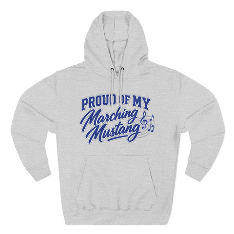 Tuslaw Marching Mustangs Proud Supporter Hoodie in Heather Grey