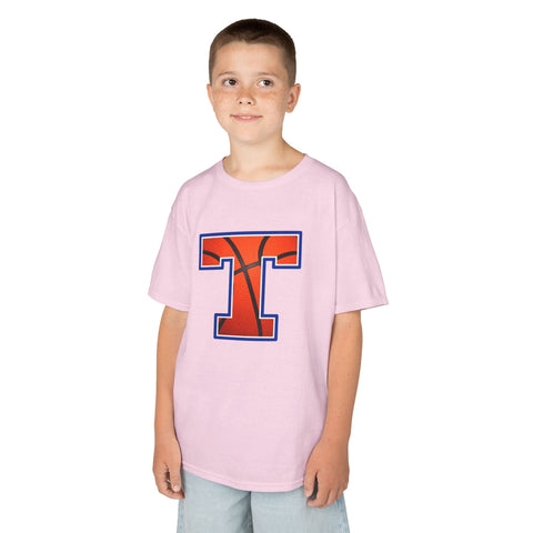 Tuslaw Mustangs Basketball Monogram Kids T-Shirt