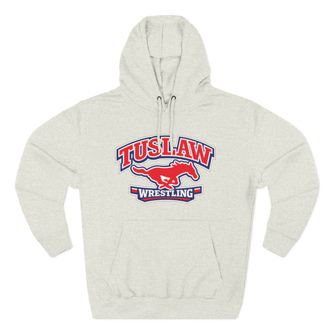 Tuslaw Wrestling — Running Mustang Varsity Hoodie