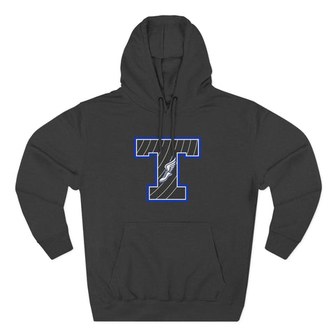 Tuslaw Mustangs Track & Field Monogram Hoodie in Charcoal Heather