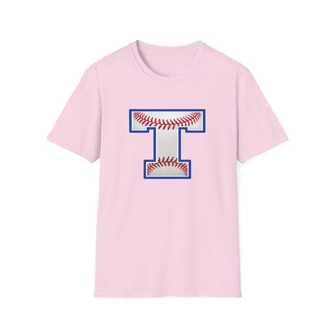 Tuslaw Mustangs Baseball Monogram T-Shirt in Light Pink