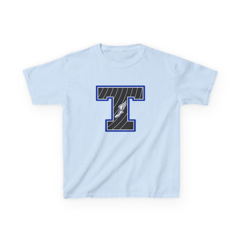 Tuslaw Mustangs Track & Field Monogram Kids T-Shirt in Light Blue
