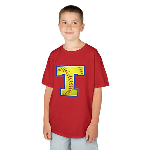 Tuslaw Mustangs Softball Monogram Kids T-Shirt