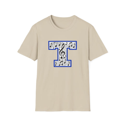 Tuslaw Mustangs Music Monogram T-Shirt in Sand