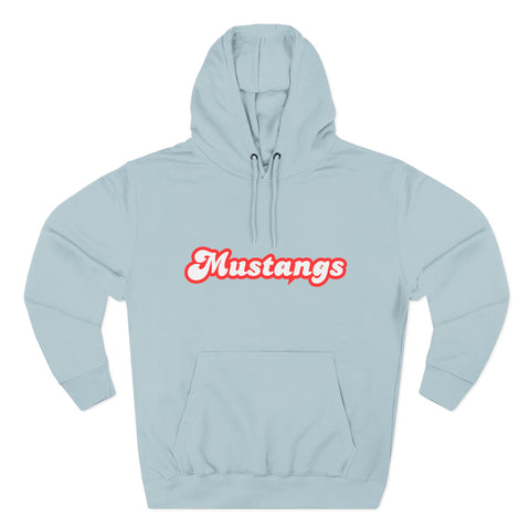 Mustangs Script Hoodie — Retro Cursive Team Pullover