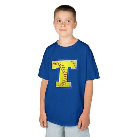 Tuslaw Mustangs Softball Monogram Kids T-Shirt