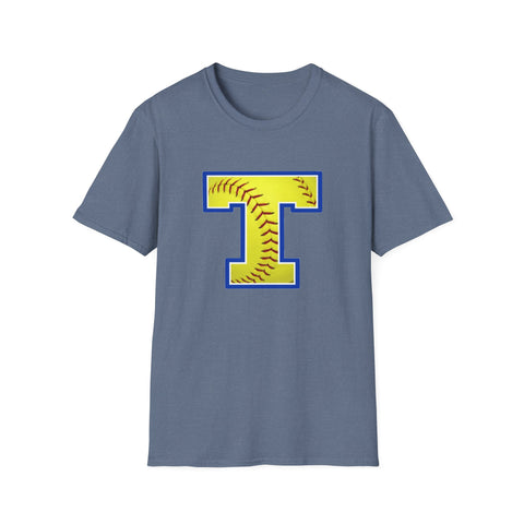 Tuslaw Mustangs Softball Monogram T-Shirt in Heather Indigo